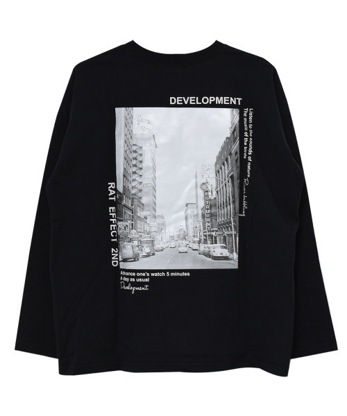 RAT EFFECT(ラットエフェクト)の「フォトプリントロングTシャツ(Tシャツ/カットソー・キッズ・オフホワイト/ブルー/ベージュ/ブラック・140/150/160/120/130/170)」の14枚目の写真