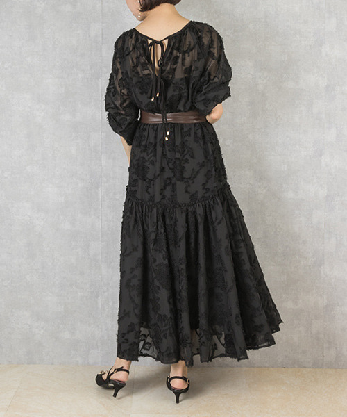 RANDA（ランダ）の「フリンジシフォンワンピース（ワンピース・レディース・クリーム/ブラック/グリーン・0/1）」の17枚目の写真