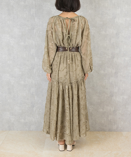 RANDA（ランダ）の「フリンジシフォンワンピース（ワンピース・レディース・クリーム/ブラック/グリーン・0/1）」の19枚目の写真