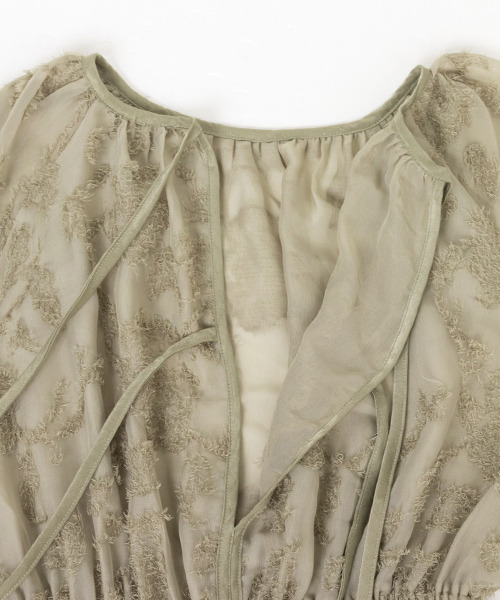 RANDA（ランダ）の「フリンジシフォンワンピース（ワンピース・レディース・クリーム/ブラック/グリーン・0/1）」の16枚目の写真