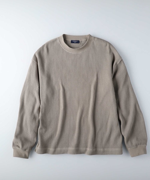 BACK NUMBER（バックナンバー）の「【BACK NUMBER】ヘビーウェイトワッフルロンT（Tシャツ/カットソー・メンズ・ホワイト/ベージュ/ケリーグリーン・M/L/XL）」の10枚目の写真