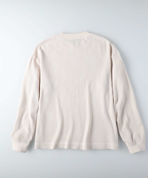 BACK NUMBER（バックナンバー）の「【BACK NUMBER】ヘビーウェイトワッフルロンT（Tシャツ/カットソー・メンズ・ホワイト/ベージュ/ケリーグリーン・M/L/XL）」の11枚目の写真