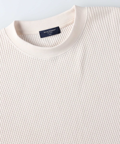 BACK NUMBER（バックナンバー）の「【BACK NUMBER】ヘビーウェイトワッフルロンT（Tシャツ/カットソー・メンズ・ホワイト/ベージュ/ケリーグリーン・M/L/XL）」の6枚目の写真