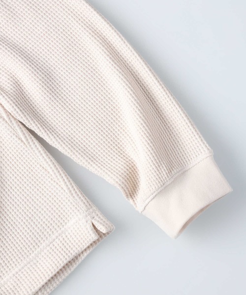 BACK NUMBER（バックナンバー）の「【BACK NUMBER】ヘビーウェイトワッフルロンT（Tシャツ/カットソー・メンズ・ホワイト/ベージュ/ケリーグリーン・M/L/XL）」の7枚目の写真