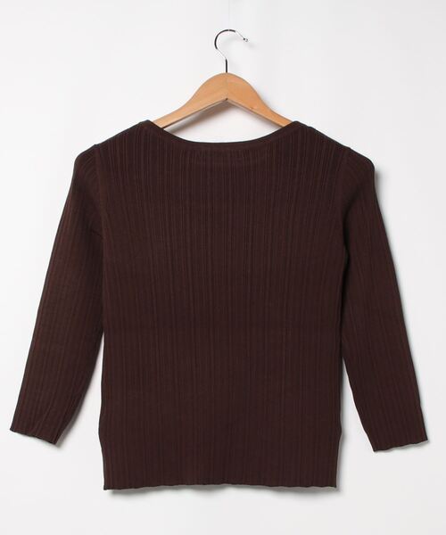 Cheek(チーク)の「ランダムリブニットプルオーバー(ニット/セーター・レディース・アイボリー/チャコールグレー/ダークブラウン/オレンジ・MEDIUM)」の5枚目の写真