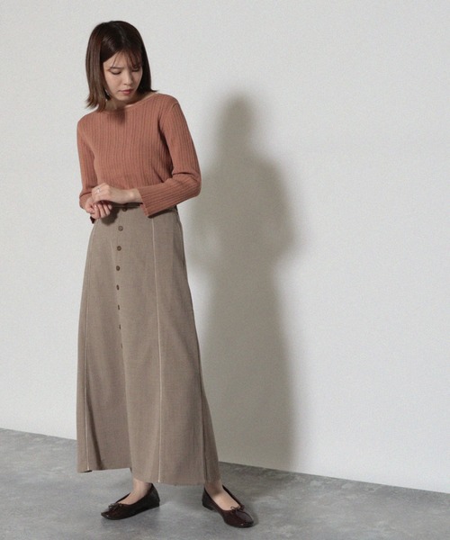 Cheek(チーク)の「ランダムリブニットプルオーバー(ニット/セーター・レディース・アイボリー/チャコールグレー/ダークブラウン/オレンジ・MEDIUM)」の13枚目の写真