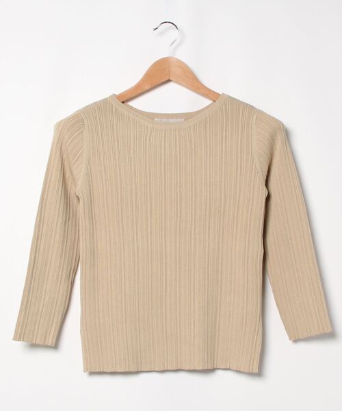 Cheek(チーク)の「ランダムリブニットプルオーバー(ニット/セーター・レディース・アイボリー/チャコールグレー/ダークブラウン/オレンジ・MEDIUM)」の7枚目の写真