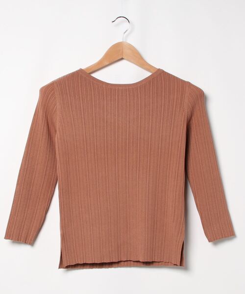 Cheek(チーク)の「ランダムリブニットプルオーバー(ニット/セーター・レディース・アイボリー/チャコールグレー/ダークブラウン/オレンジ・MEDIUM)」の6枚目の写真