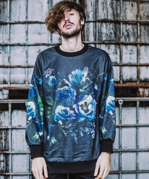NO ID. | フラワープリントBIGスリーブPO(Tシャツ/カットソー)