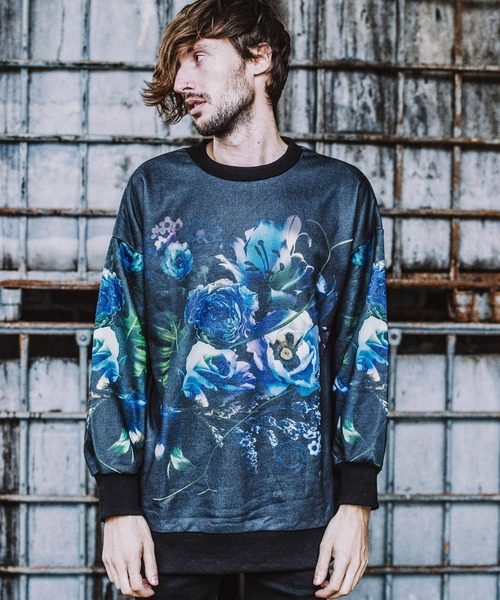 NO ID.（ノーアイディ）の「フラワープリントBIGスリーブPO（Tシャツ/カットソー・メンズ・ブルー/レッド/イエロー・ONE SIZE）」の20枚目の写真