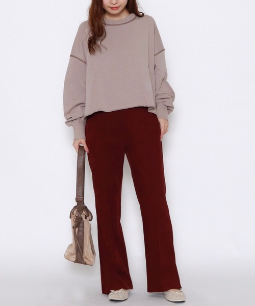 archives（アルシーヴ）の「ピンタックセミフレアパンツ（その他パンツ・レディース・イエロー/グリーン/アイボリー/ワイン・MEDIUM）」の14枚目の写真