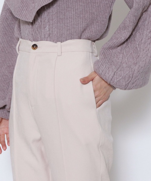 archives（アルシーヴ）の「ピンタックセミフレアパンツ（その他パンツ・レディース・イエロー/グリーン/アイボリー/ワイン・MEDIUM）」の19枚目の写真