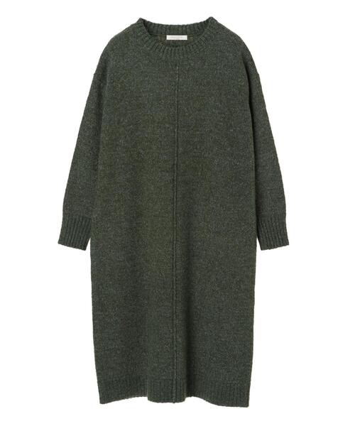 Green　Parks（グリーンパークス）の「センタータックニットワンピース＊（ワンピース・レディース・グリーン/グレー/ブラウン/ブラック・FREE）」の18枚目の写真