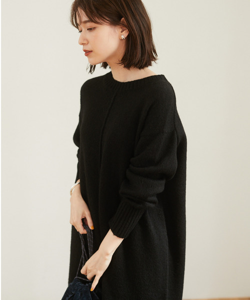 Green　Parks（グリーンパークス）の「センタータックニットワンピース＊（ワンピース・レディース・グリーン/グレー/ブラウン/ブラック・FREE）」の8枚目の写真