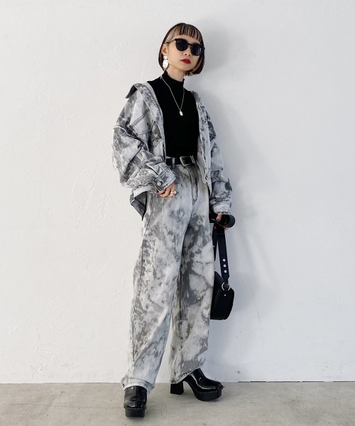 PAGEBOY アシッド デニム セットアップ PAGEBOY(ページボーイ)の「アシッドデニムストレート