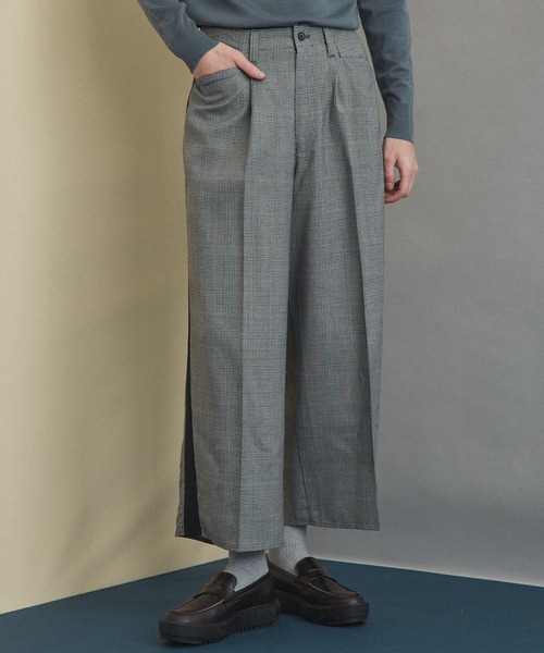 UNITED TOKYO（ユナイテッドトウキョウ）の「グレンブレイドサイドラインパンツ（その他パンツ・メンズ・ベージュ/グレー・1/2/3）」の2枚目の写真