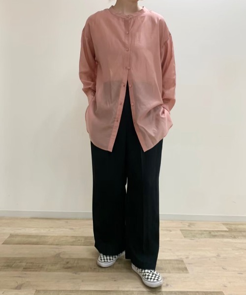 onetome（ワントゥーミー）の「バックリボン　シースルーシャツ（シャツ/ブラウス・レディース・ピンク/イエロー/ミント・FREE）」の3枚目の写真