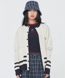 【ROMANTIC CROWN】ROUND NECK KNIT CARDIGAN / ロマンティッククラウン ラウンドネック ニット カーディガン