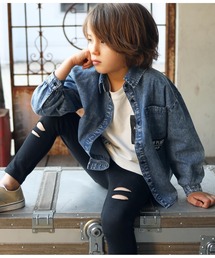 ANAP kids（アナップキッズ）の「ケミカルデニムシャツ（シャツ/ブラウス・キッズ）」