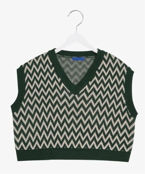 SONA（ソナ）の「SONYUNARA パターンポイントニットベスト（ベスト・レディース・ブラック/ブラウン/グリーン・FREE）」の14枚目の写真