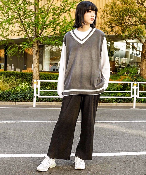 fort point(フォーポイント)の「【C-FORT POINT】プリーツパンツ/リブパンツ/ワイドパンツ カットオフ対応素材 自分好みの丈感に合わせてセルフカット(その他パンツ・レディース・ブラック/ライトブラウン/ライトグレー・MEDIUM)」の4枚目の写真