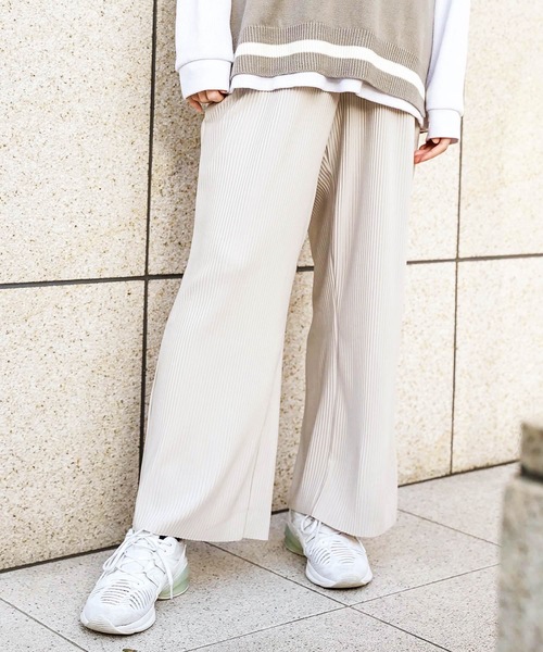 fort point(フォーポイント)の「【C-FORT POINT】プリーツパンツ/リブパンツ/ワイドパンツ カットオフ対応素材 自分好みの丈感に合わせてセルフカット(その他パンツ・レディース・ブラック/ライトブラウン/ライトグレー・MEDIUM)」の11枚目の写真