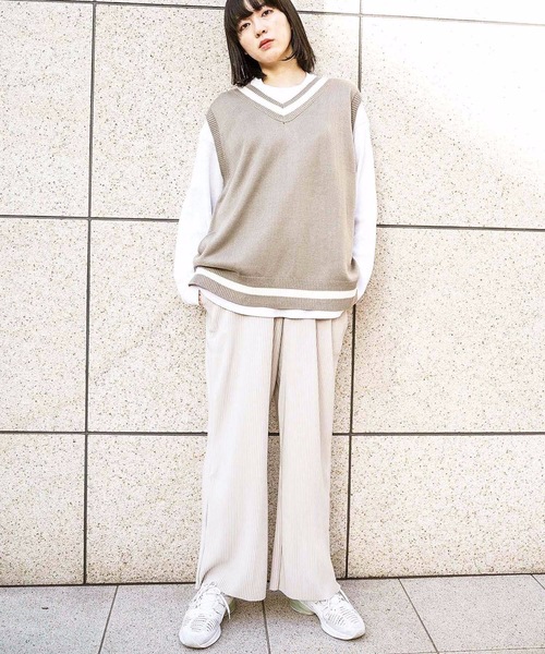 fort point(フォーポイント)の「【C-FORT POINT】プリーツパンツ/リブパンツ/ワイドパンツ カットオフ対応素材 自分好みの丈感に合わせてセルフカット(その他パンツ・レディース・ブラック/ライトブラウン/ライトグレー・MEDIUM)」の9枚目の写真