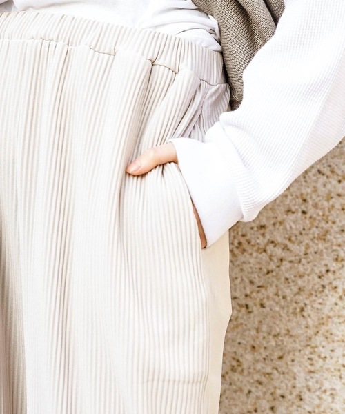 fort point(フォーポイント)の「【C-FORT POINT】プリーツパンツ/リブパンツ/ワイドパンツ カットオフ対応素材 自分好みの丈感に合わせてセルフカット(その他パンツ・レディース・ブラック/ライトブラウン/ライトグレー・MEDIUM)」の20枚目の写真