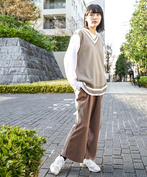 fort point(フォーポイント)の「【C-FORT POINT】プリーツパンツ/リブパンツ/ワイドパンツ カットオフ対応素材 自分好みの丈感に合わせてセルフカット(その他パンツ・レディース・ブラック/ライトブラウン/ライトグレー・MEDIUM)」の14枚目の写真