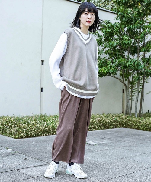 fort point(フォーポイント)の「【C-FORT POINT】プリーツパンツ/リブパンツ/ワイドパンツ カットオフ対応素材 自分好みの丈感に合わせてセルフカット(その他パンツ・レディース・ブラック/ライトブラウン/ライトグレー・MEDIUM)」の15枚目の写真