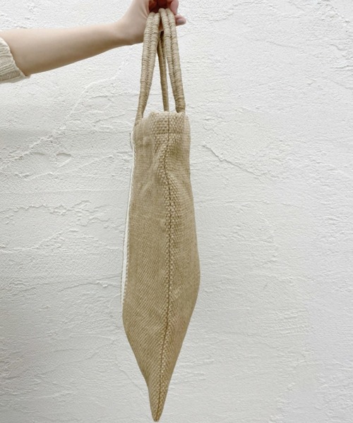 SHENERY（シーナリー）の「(MAISON BENGAL/メイゾンベンガル) ストライプトートバッグ（トートバッグ・レディース・ブラック/ピンク/ナチュラル・FREE）」の13枚目の写真