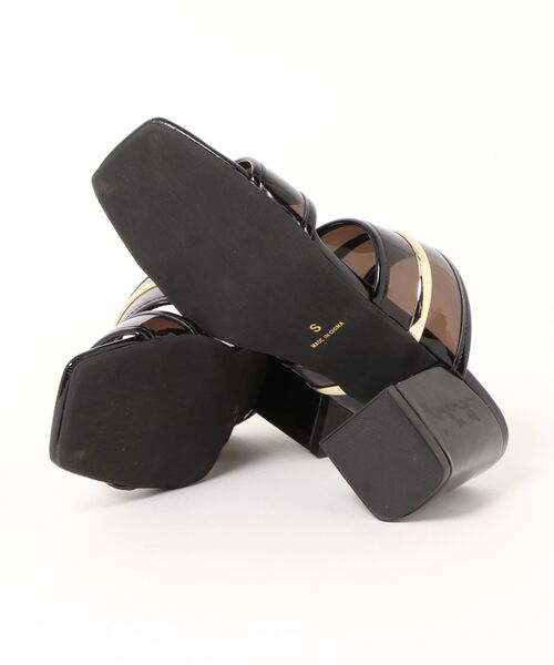 Una gardenia（ウナガルデニア）の「【Una gardenia】<2021SS>クリア素材サンダル（サンダル・レディース・ホワイト/ブラック/ブラウン・LL/S/M/L）」の5枚目の写真