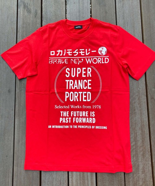 DIESEL - ディーゼル DIESEL Tシャツ メンズ 半袖 レッド