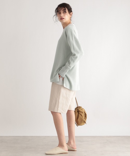 LE FOYER（ルフォワイエ）の「ソウバリVニット（ニット/セーター・レディース・グレー/オフホワイト/グリーン・38）」の14枚目の写真