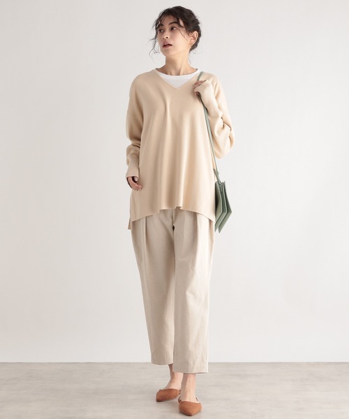 LE FOYER（ルフォワイエ）の「ソウバリVニット（ニット/セーター・レディース・グレー/オフホワイト/グリーン・38）」の20枚目の写真