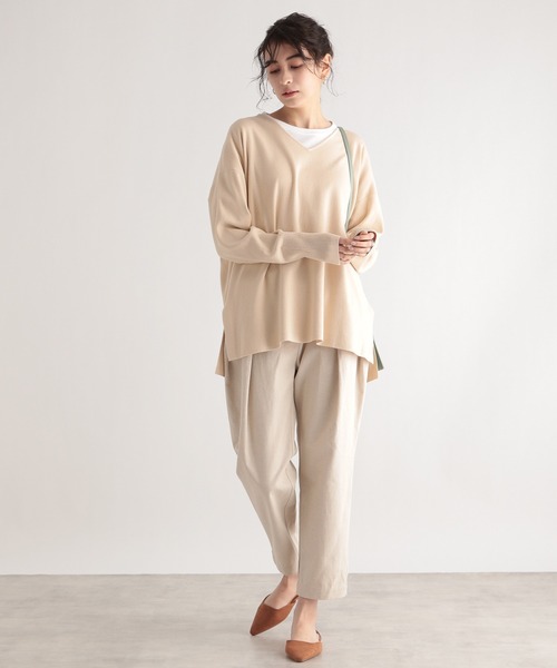 LE FOYER（ルフォワイエ）の「ソウバリVニット（ニット/セーター・レディース・グレー/オフホワイト/グリーン・38）」の21枚目の写真