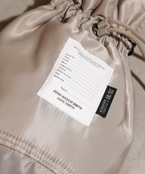 JANESMITH（ジェーンスミス）の「JANESMITH ジェーンスミス / KINCHAKU SHOULDER STRAP BAG 巾着ショルダーストラップバッグ / 21WBG-820S（トートバッグ・レディース・カーキ/ベージュ/ブラック・ONE）」の8枚目の写真