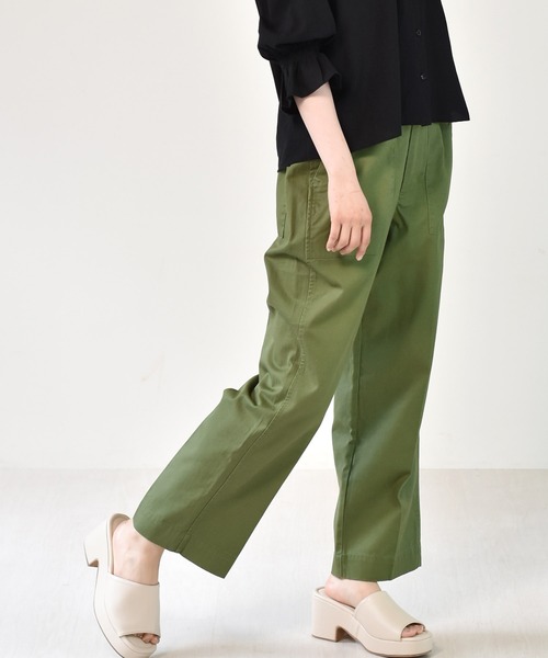 RETRO GIRL（レトロガール）の「ベーカーパンツ（その他パンツ・レディース・グリーン/オフホワイト/ライトベージュ・FREE）」の3枚目の写真