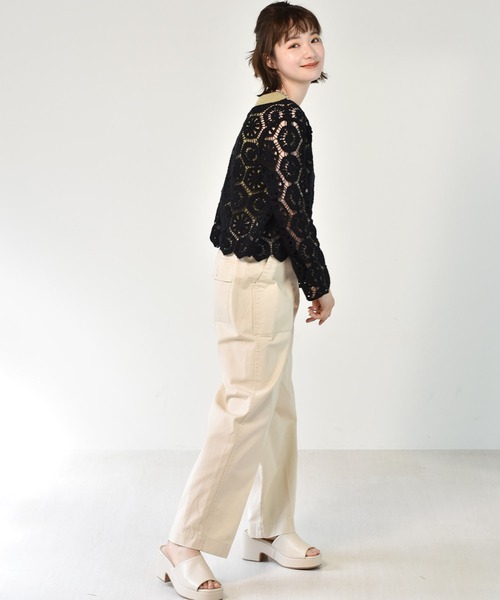 RETRO GIRL（レトロガール）の「ベーカーパンツ（その他パンツ・レディース・グリーン/オフホワイト/ライトベージュ・FREE）」の4枚目の写真