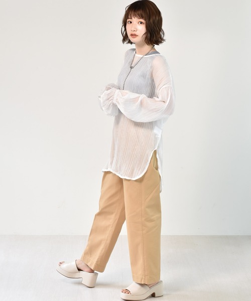 RETRO GIRL（レトロガール）の「ベーカーパンツ（その他パンツ・レディース・グリーン/オフホワイト/ライトベージュ・FREE）」の8枚目の写真