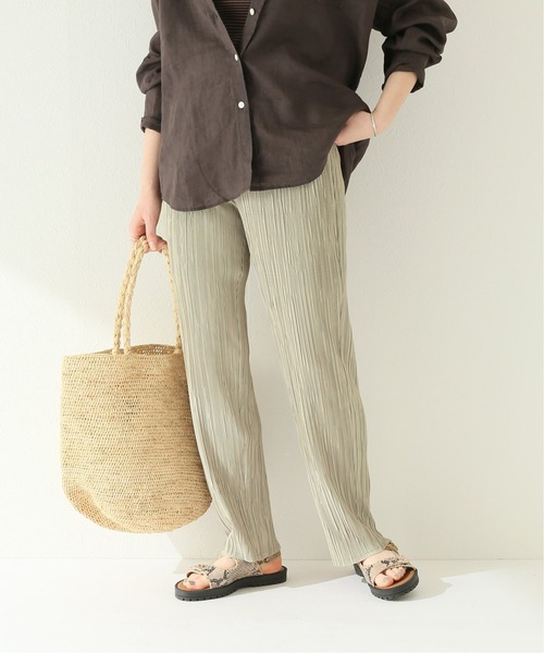 JOURNAL STANDARD relume(ジャーナルスタンダード レリューム)の「ウォッシャブルプリーツイージーパンツ(その他パンツ・レディース・グリーン/ベージュ/ホワイト・FREE)」の3枚目の写真