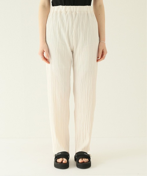 JOURNAL STANDARD relume(ジャーナルスタンダード レリューム)の「ウォッシャブルプリーツイージーパンツ(その他パンツ・レディース・グリーン/ベージュ/ホワイト・FREE)」の4枚目の写真