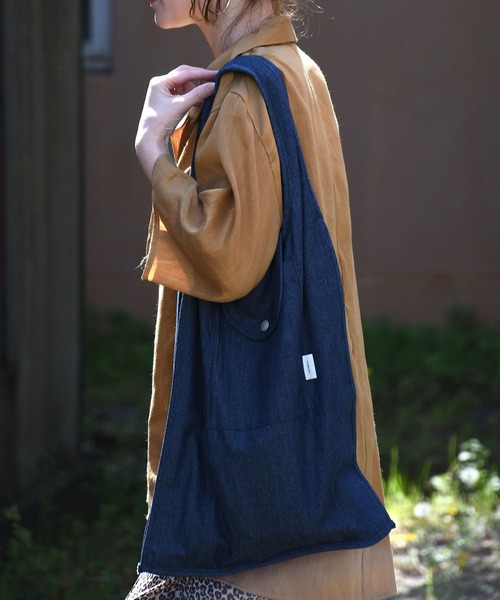 Johnbull（ジョンブル）の「フラップエコバッグ（トートバッグ・メンズ・ブラック/ベージュ/オリーブ/ワンウォッシュ/スモークピンク/グレイッシュブルー・FREE）」の10枚目の写真