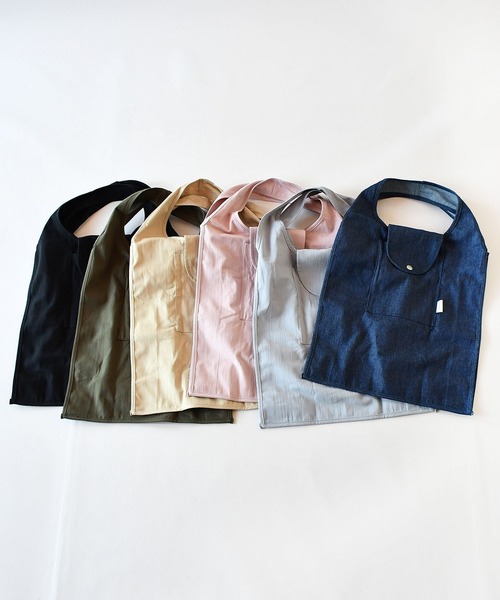 Johnbull（ジョンブル）の「フラップエコバッグ（トートバッグ・メンズ・ブラック/ベージュ/オリーブ/ワンウォッシュ/スモークピンク/グレイッシュブルー・FREE）」の15枚目の写真