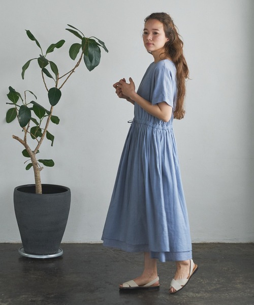 PUAL CE CIN（ピュアルセシン）の「【WEB限定】胸ポケットボイルワンピース（ワンピース・レディース・ブラック/ベージュ/ブルー/ローズ・FREE）」の6枚目の写真