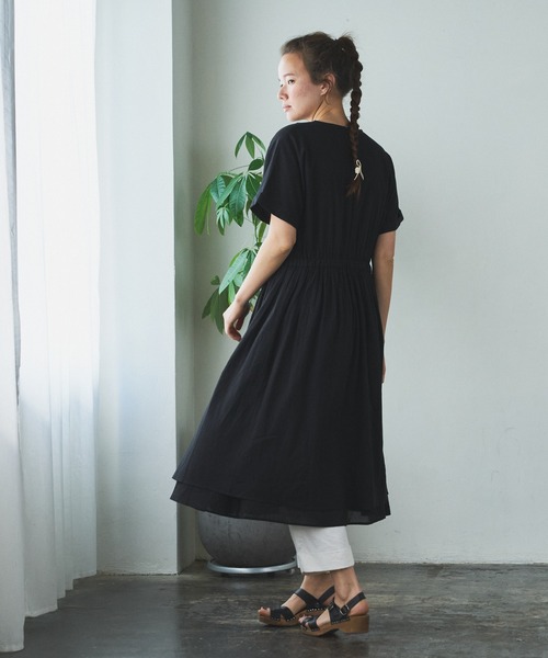 PUAL CE CIN（ピュアルセシン）の「【WEB限定】胸ポケットボイルワンピース（ワンピース・レディース・ブラック/ベージュ/ブルー/ローズ・FREE）」の20枚目の写真