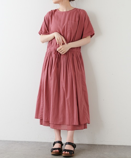 PUAL CE CIN（ピュアルセシン）の「【WEB限定】胸ポケットボイルワンピース（ワンピース・レディース・ブラック/ベージュ/ブルー/ローズ・FREE）」の18枚目の写真