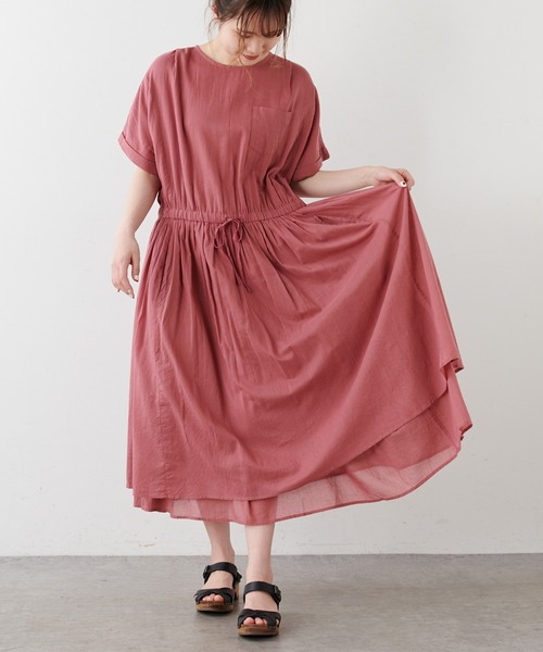 PUAL CE CIN（ピュアルセシン）の「【WEB限定】胸ポケットボイルワンピース（ワンピース・レディース・ブラック/ベージュ/ブルー/ローズ・FREE）」の21枚目の写真