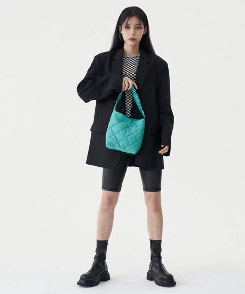 FEKETE（フェケテ）の「FEKETE CHESS CHECK TEE（Tシャツ/カットソー・レディース・グレー/ブラック/ベージュ・FREE）」の4枚目の写真