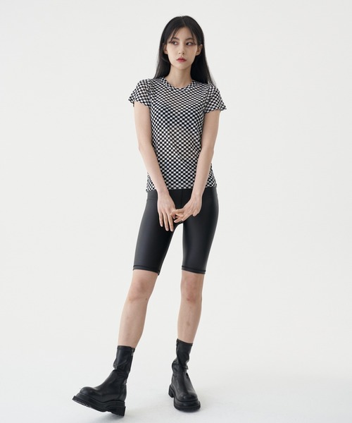 FEKETE（フェケテ）の「FEKETE CHESS CHECK TEE（Tシャツ/カットソー・レディース・グレー/ブラック/ベージュ・FREE）」の14枚目の写真